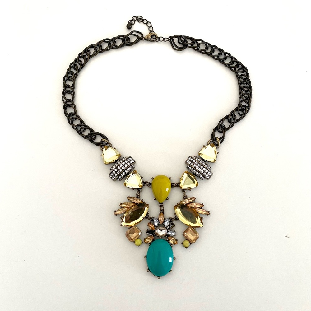 Free with purchase Turquoise and Yellow Jewels Pendant Necklace